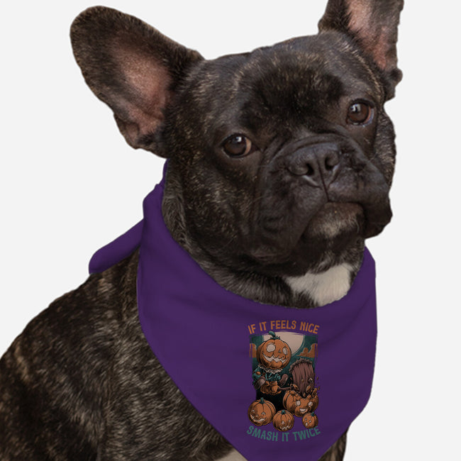 Pumpkin Smash Halloween-Dog-Bandana-Pet Collar-Studio Mootant