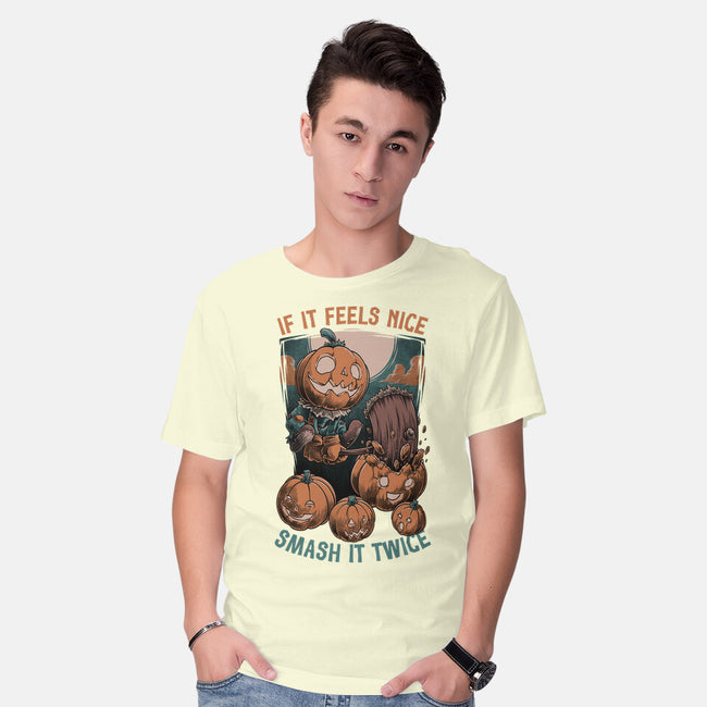 Pumpkin Smash Halloween-Mens-Basic-Tee-Studio Mootant