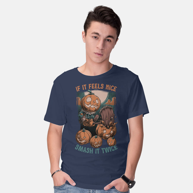 Pumpkin Smash Halloween-Mens-Basic-Tee-Studio Mootant