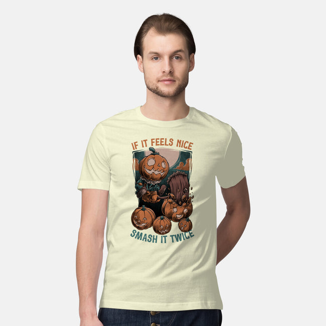 Pumpkin Smash Halloween-Mens-Premium-Tee-Studio Mootant