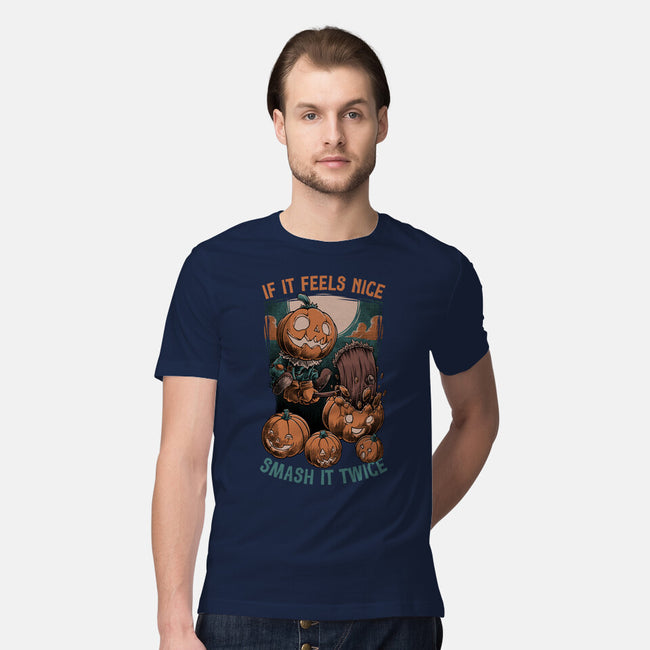 Pumpkin Smash Halloween-Mens-Premium-Tee-Studio Mootant