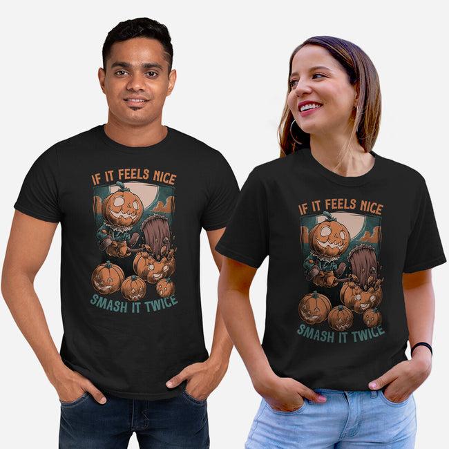 Pumpkin Smash Halloween-Unisex-Basic-Tee-Studio Mootant