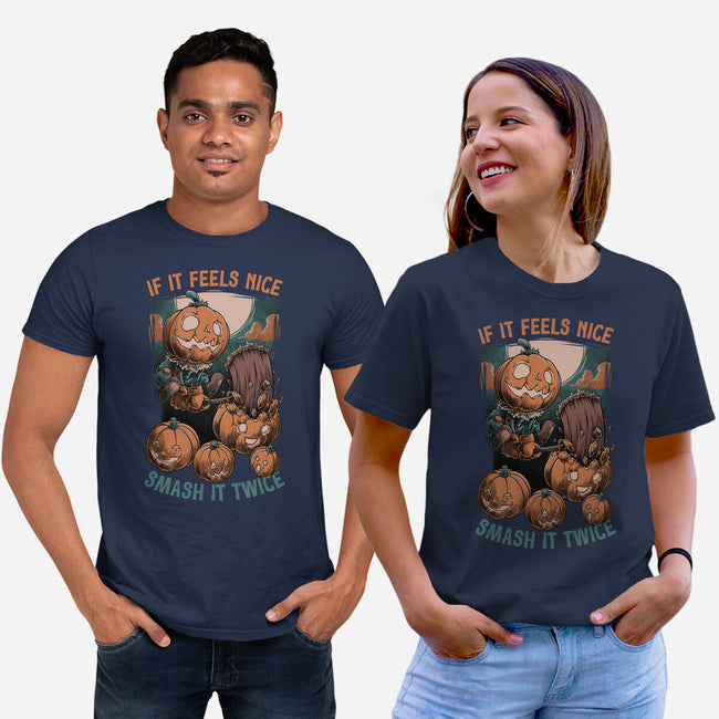 Pumpkin Smash Halloween-Unisex-Basic-Tee-Studio Mootant