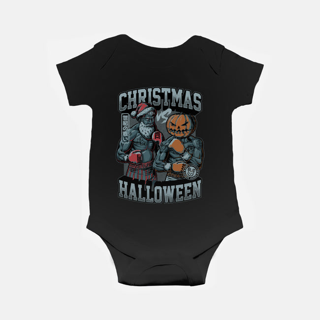 Christmas Vs Halloween-Baby-Basic-Onesie-Studio Mootant