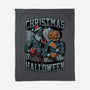 Christmas Vs Halloween-None-Fleece-Blanket-Studio Mootant