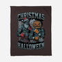 Christmas Vs Halloween-None-Fleece-Blanket-Studio Mootant