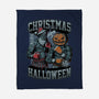 Christmas Vs Halloween-None-Fleece-Blanket-Studio Mootant