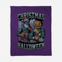 Christmas Vs Halloween-None-Fleece-Blanket-Studio Mootant