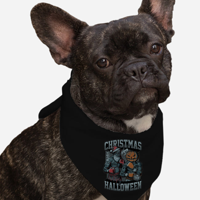 Christmas Vs Halloween-Dog-Bandana-Pet Collar-Studio Mootant