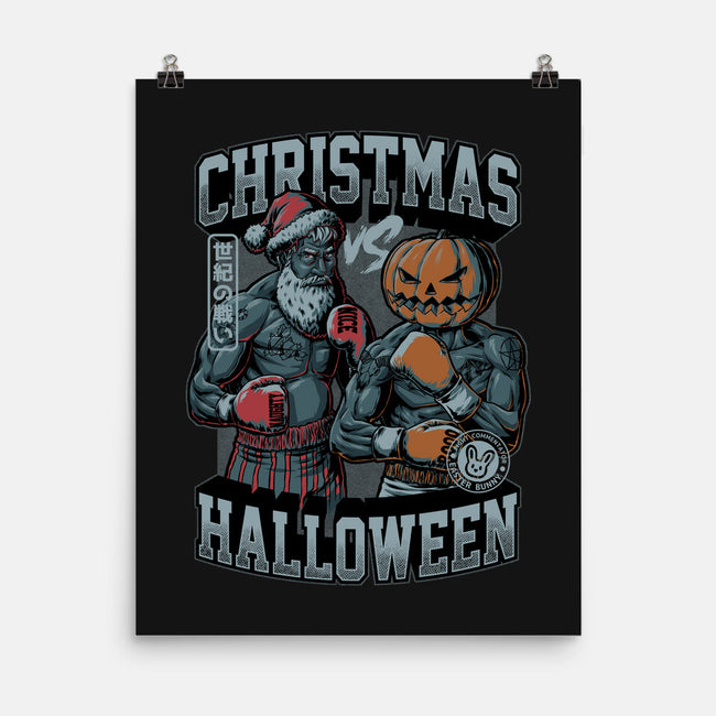 Christmas Vs Halloween-None-Matte-Poster-Studio Mootant