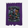 Christmas Vs Halloween-None-Polyester-Shower Curtain-Studio Mootant