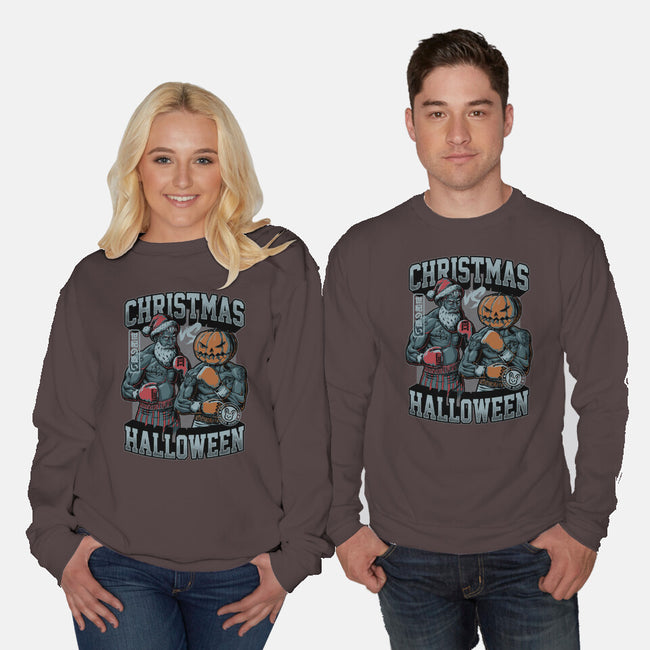 Christmas Vs Halloween-Unisex-Crew Neck-Sweatshirt-Studio Mootant