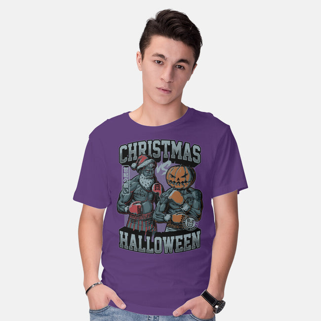 Christmas Vs Halloween-Mens-Basic-Tee-Studio Mootant