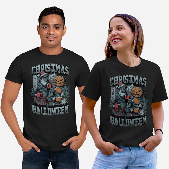 Christmas Vs Halloween-Unisex-Basic-Tee-Studio Mootant