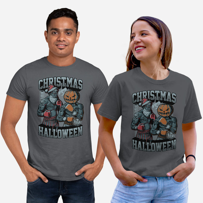 Christmas Vs Halloween-Unisex-Basic-Tee-Studio Mootant