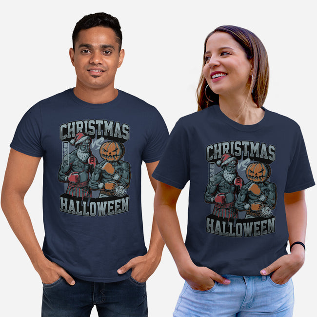 Christmas Vs Halloween-Unisex-Basic-Tee-Studio Mootant