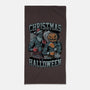 Christmas Vs Halloween-None-Beach-Towel-Studio Mootant