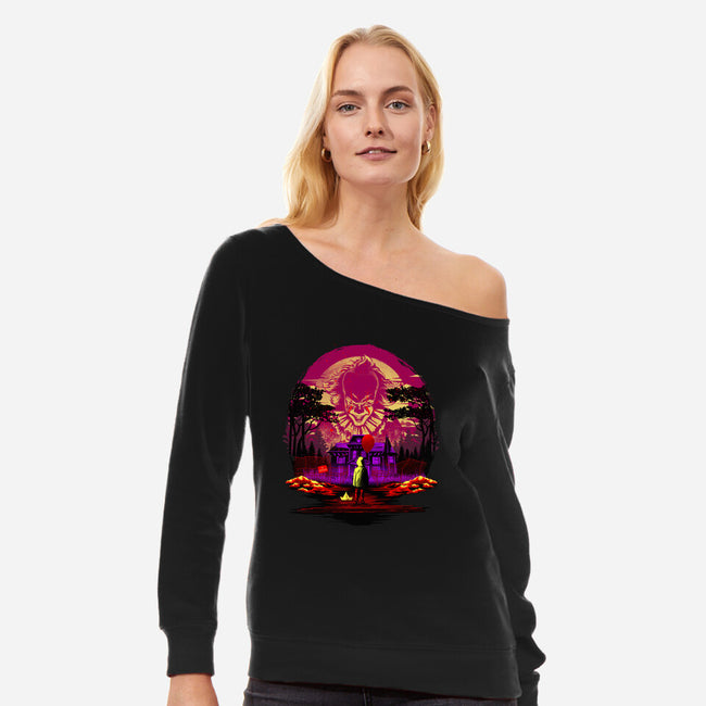 Attack Of Penny-Womens-Off Shoulder-Sweatshirt-hypertwenty