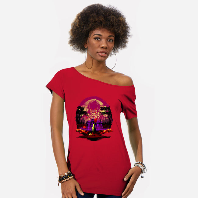 Attack Of Penny-Womens-Off Shoulder-Tee-hypertwenty