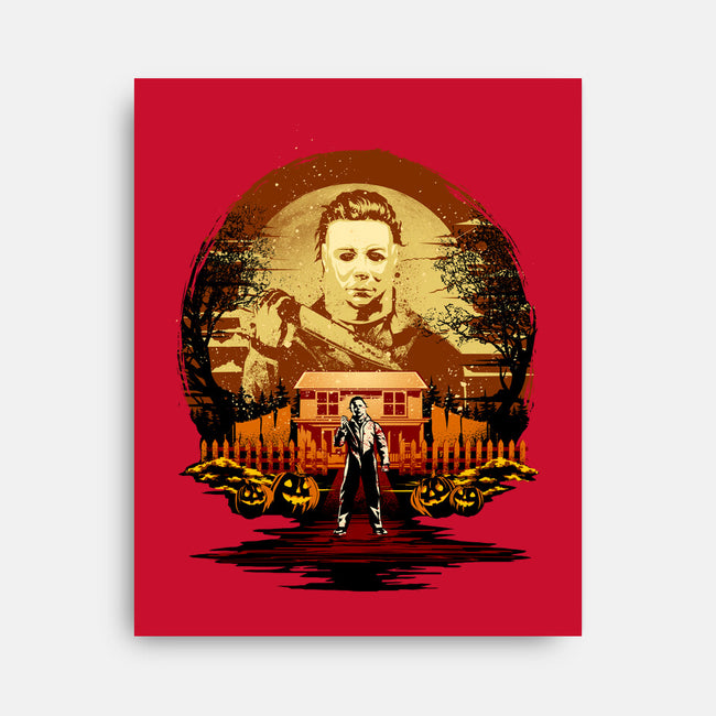 Attack Of Michael Myers-None-Stretched-Canvas-hypertwenty