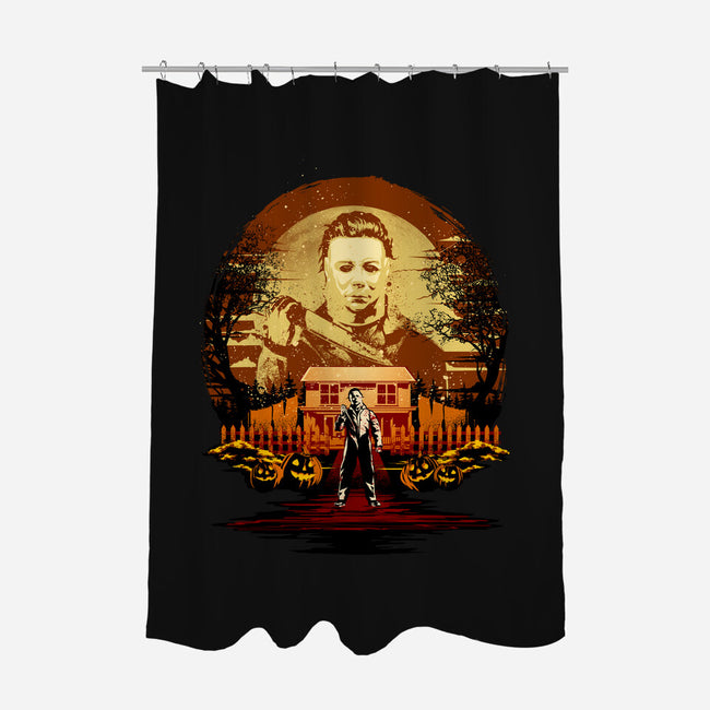 Attack Of Michael Myers-None-Polyester-Shower Curtain-hypertwenty