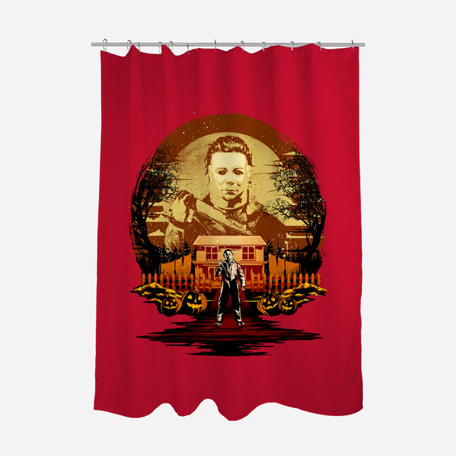 Attack Of Michael Myers-None-Polyester-Shower Curtain-hypertwenty