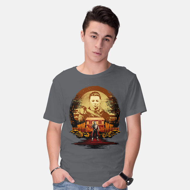 Attack Of Michael Myers-Mens-Basic-Tee-hypertwenty