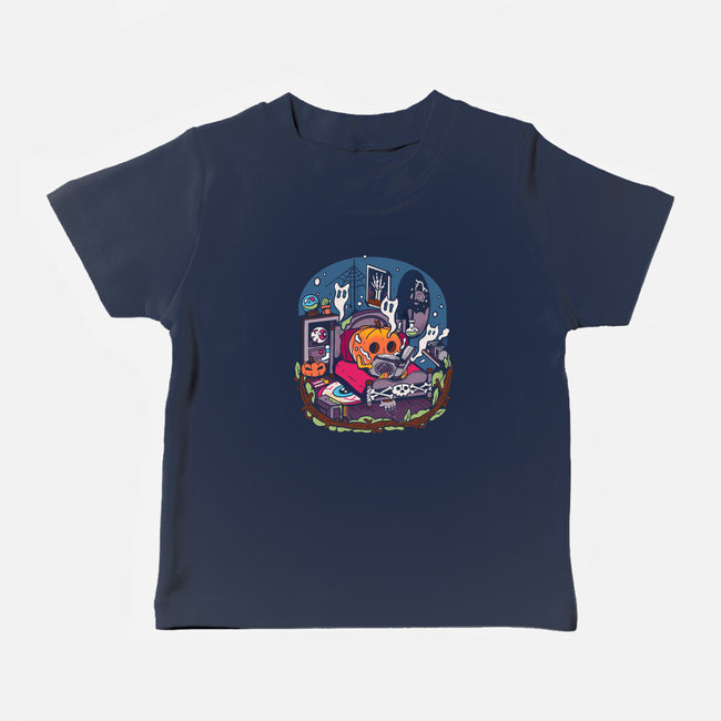 Halloween In Solitude-Baby-Basic-Tee-MULOPOPS