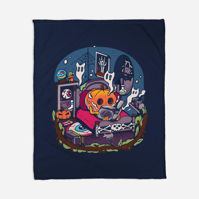 Halloween In Solitude-None-Fleece-Blanket-MULOPOPS