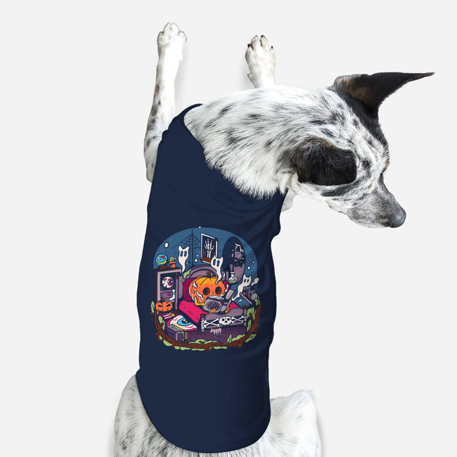 Halloween In Solitude-Dog-Basic-Pet Tank-MULOPOPS