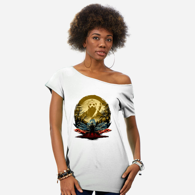 Attack Of Jason-Womens-Off Shoulder-Tee-hypertwenty