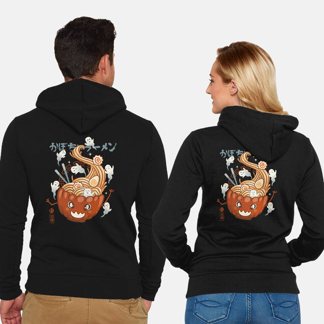 Pumpkin Ramen-Unisex-Zip-Up-Sweatshirt-IKILO