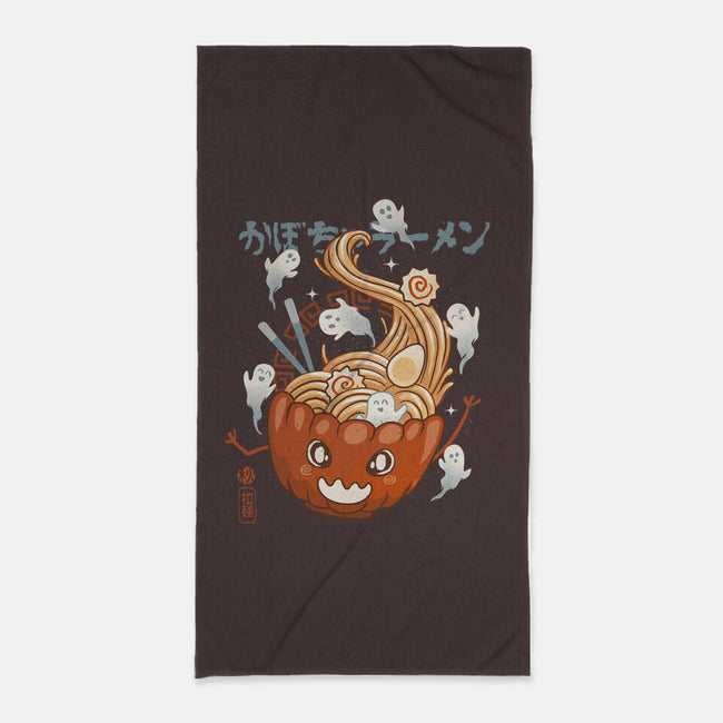 Pumpkin Ramen-None-Beach-Towel-IKILO