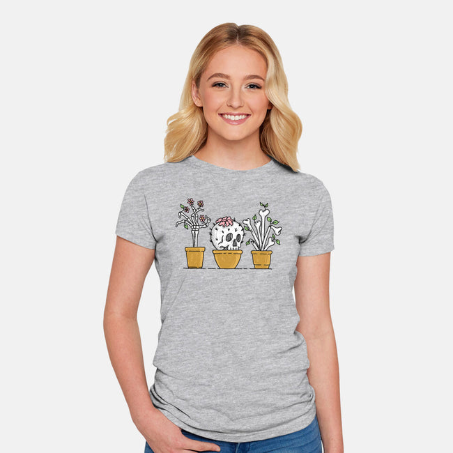 Bone Plants-Womens-Fitted-Tee-gotoup