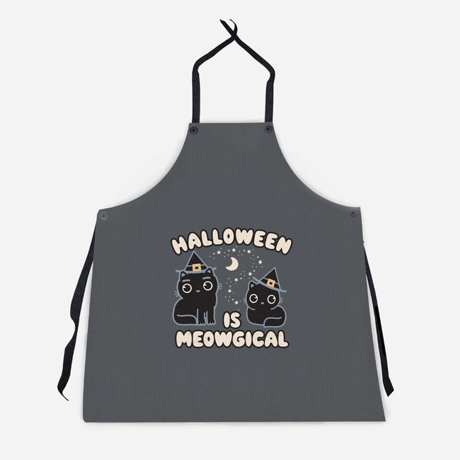 Halloween Is Meowgical-Unisex-Kitchen-Apron-Weird & Punderful