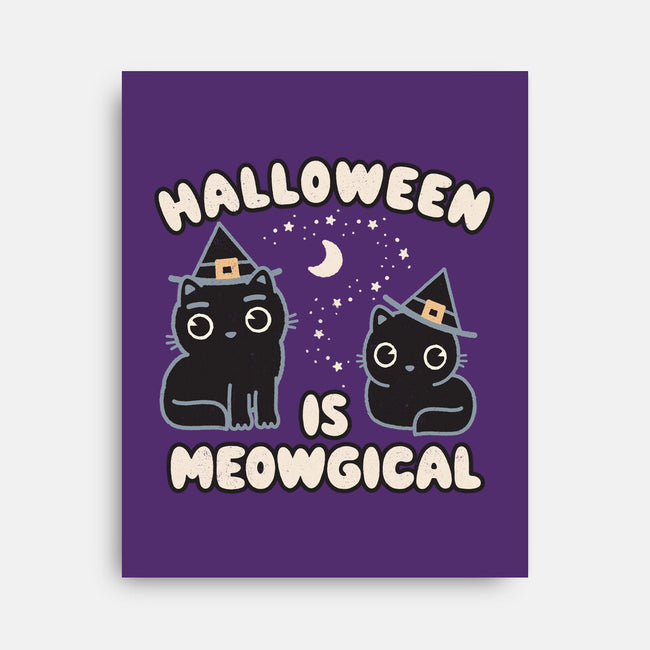 Halloween Is Meowgical-None-Stretched-Canvas-Weird & Punderful