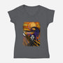 Nightmare Before Halloween-Womens-V-Neck-Tee-spoilerinc