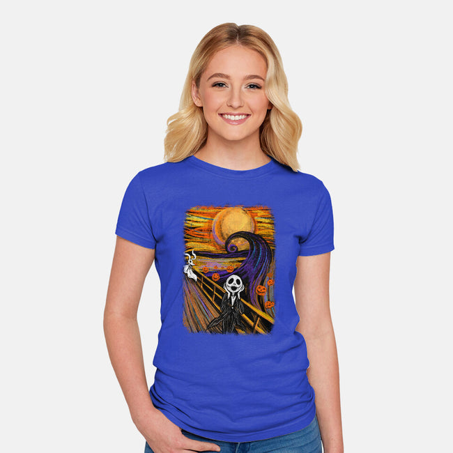 Nightmare Before Halloween-Womens-Fitted-Tee-spoilerinc