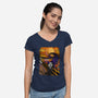 Nightmare Before Halloween-Womens-V-Neck-Tee-spoilerinc