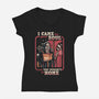 Grim Reaper At Home-Womens-V-Neck-Tee-Olipop