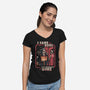 Grim Reaper At Home-Womens-V-Neck-Tee-Olipop