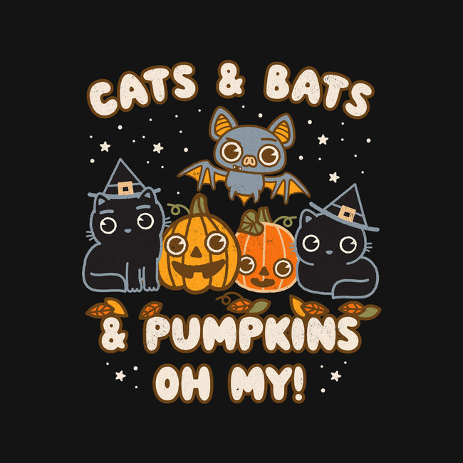 Cats Bats Pumpkins Oh My-None-Basic Tote-Bag-Weird & Punderful