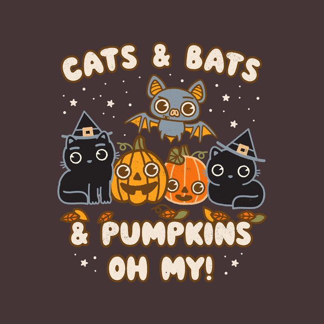 Cats Bats Pumpkins Oh My-None-Fleece-Blanket-Weird & Punderful