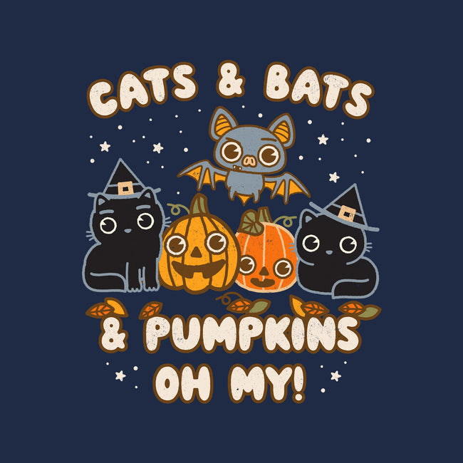 Cats Bats Pumpkins Oh My-None-Fleece-Blanket-Weird & Punderful