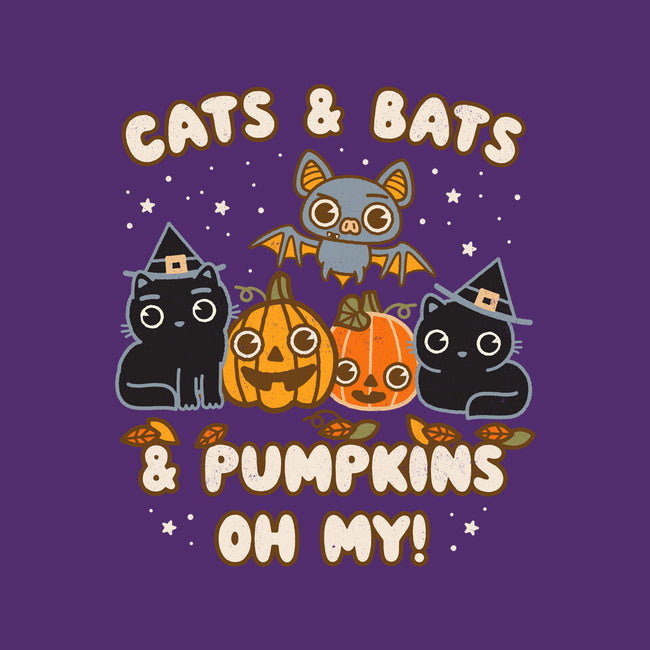 Cats Bats Pumpkins Oh My-None-Removable Cover w Insert-Throw Pillow-Weird & Punderful