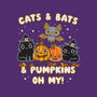 Cats Bats Pumpkins Oh My-None-Glossy-Sticker-Weird & Punderful