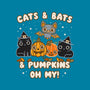 Cats Bats Pumpkins Oh My-None-Removable Cover w Insert-Throw Pillow-Weird & Punderful