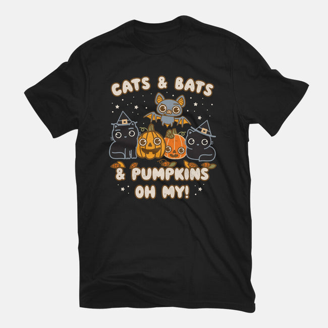 Cats Bats Pumpkins Oh My-Mens-Heavyweight-Tee-Weird & Punderful