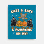 Cats Bats Pumpkins Oh My-None-Stretched-Canvas-Weird & Punderful