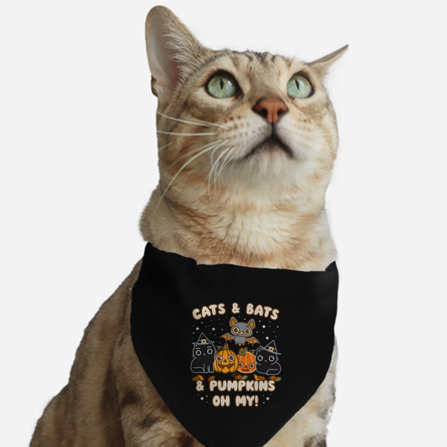 Cats Bats Pumpkins Oh My-Cat-Adjustable-Pet Collar-Weird & Punderful